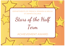 Language Stars of the Half-Term Language Stars of the Half-Term